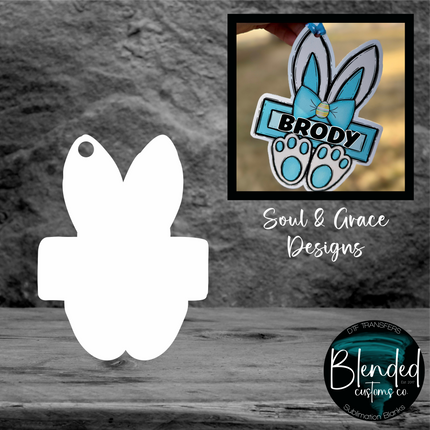 SAG Bunny Tag Sublimation Blank - Set of 10