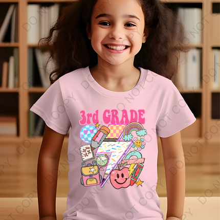 3rd Grade Retro Back to School Direct to Film Transfer