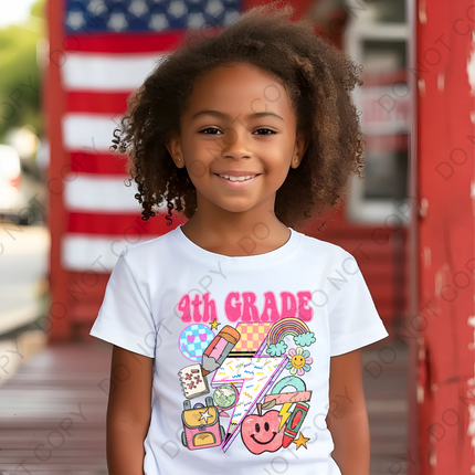 4th Grade Retro Back to School Direct to Film Transfer