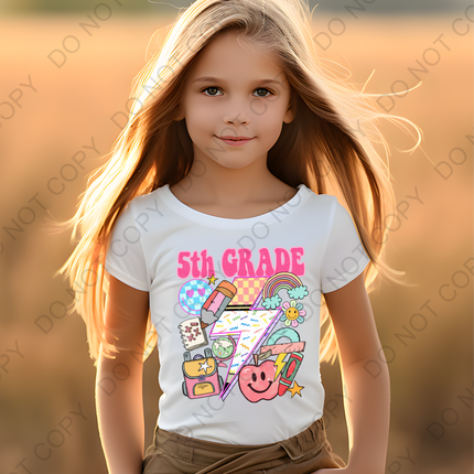 5th Grade Retro Back to School Direct to Film Transfer