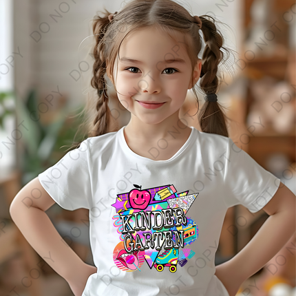 Kindergarten 90's Themed Back to School Direct to Film Transfer