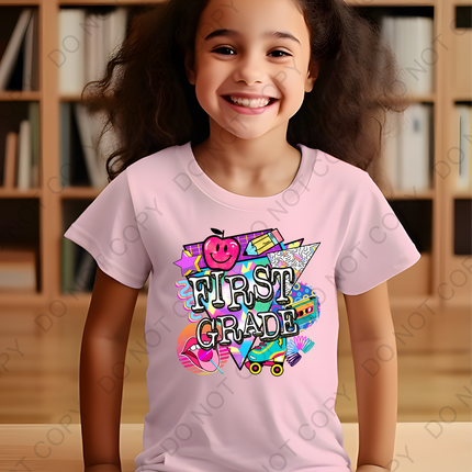 1st Grade 90's Themed Back to School Direct to Film Transfer