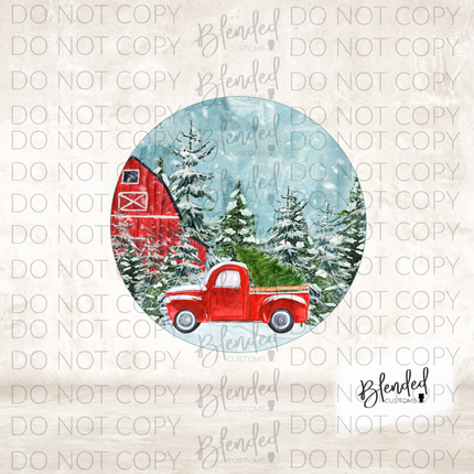 Red Truck Ornament PNG Download