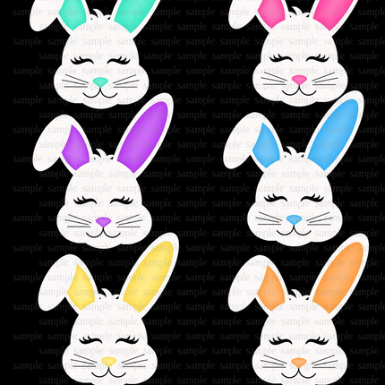 SugarPie Studios Bunny Head Bag Tag - Set of 10