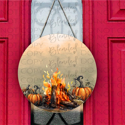 Fall Fire Round PNG Download