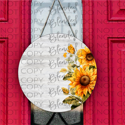 Sunflower Round PNG Download