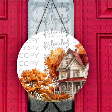 Fall House Round PNG Download