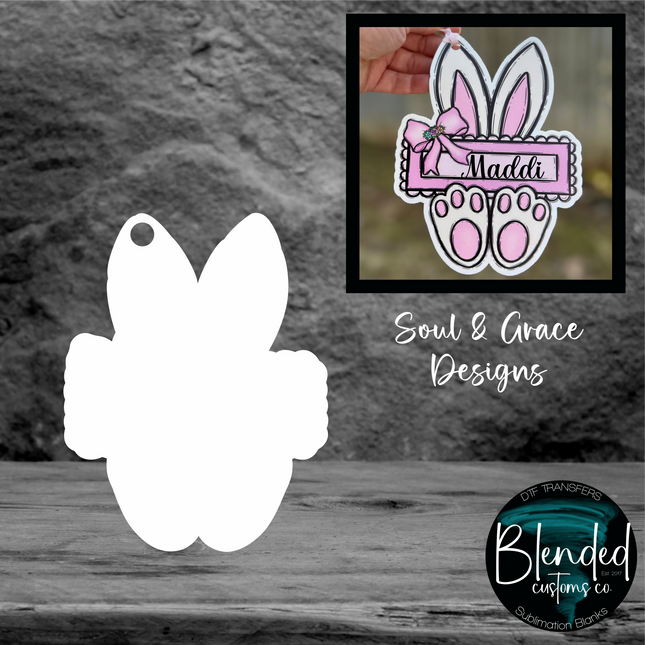 SAG Bunny Tag Sublimation Blank - Set of 10