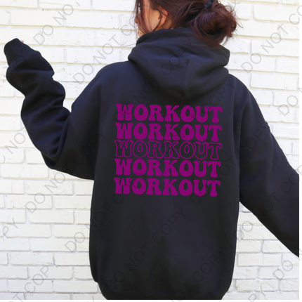 Purple Workout DTF Transfer