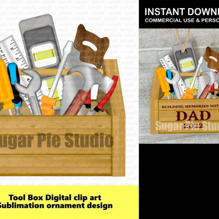 SugarPie Studios Dad Tool Box Blank - Set of 10
