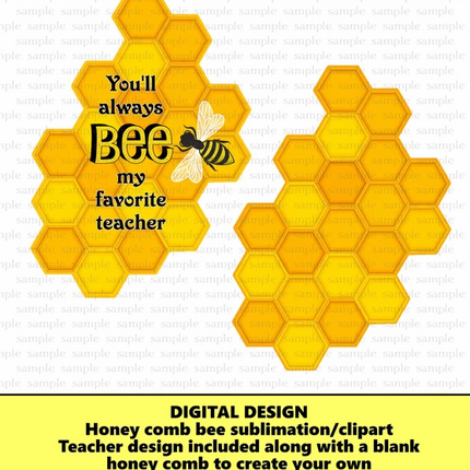 SugarPie Studios Teacher Bee Ornament Blank - Set of 10