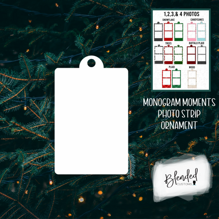 MM Photo Strip Sublimation Christmas Ornament
