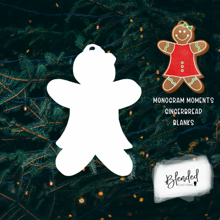 MM Gingerbread Girl Sublimation Christmas Ornament - 10 Pack Special