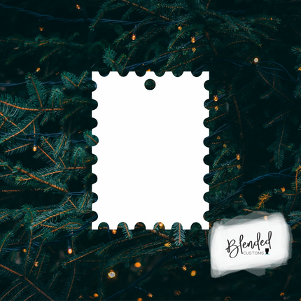 Vertical Photo Stamp Christmas Ornament 10pk