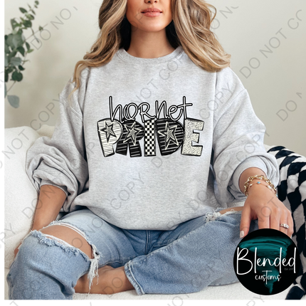 Hornet Pride Word Art DTF Transfer