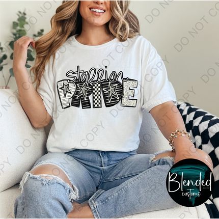 Stallion Pride Word Art DTF Transfer