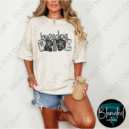 Bulldog Pride Word Art DTF Transfer