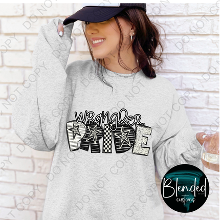 Wrangler Pride Word Art DTF Transfer