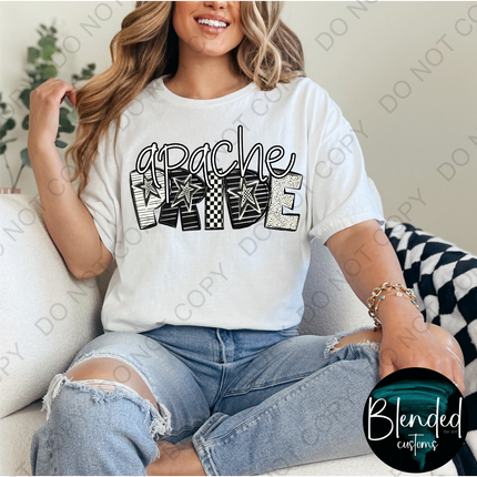 Apache Pride Word Art DTF Transfer