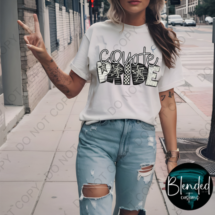 Coyote Pride Word Art DTF Transfer