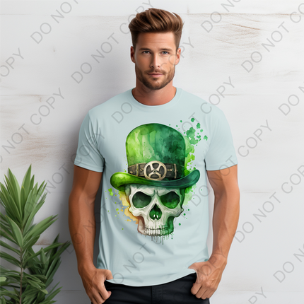 Shamrock Skull DTF Transfer