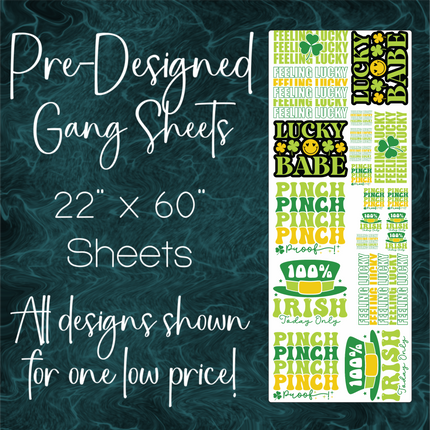 22.5" x 60" Pre-Made Gang Sheet - St. Patrick's Day 4