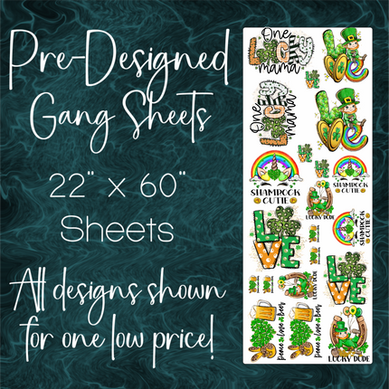 22.5" x 60" Pre-Made Gang Sheet - St. Patrick's Day 5