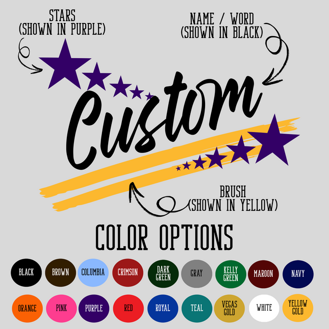 Sporty Stars Custom DTF Transfer