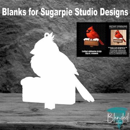 SugarPie Studios Cardinal Blank - Set of 10
