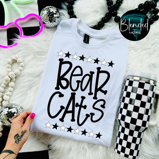 Black and White Stars Mascot Custom DTF Transfer