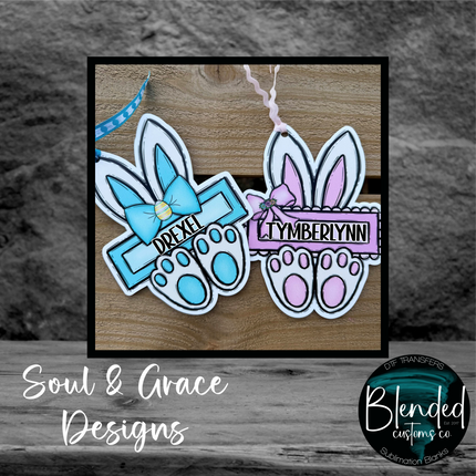 SAG Bunny Tag Sublimation Blank - Set of 10