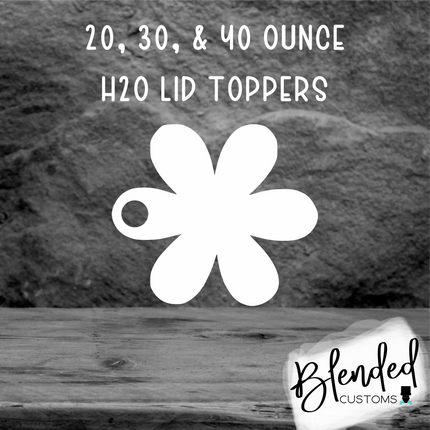 Flower Acrylic Sublimation Lid Topper - Set of 10