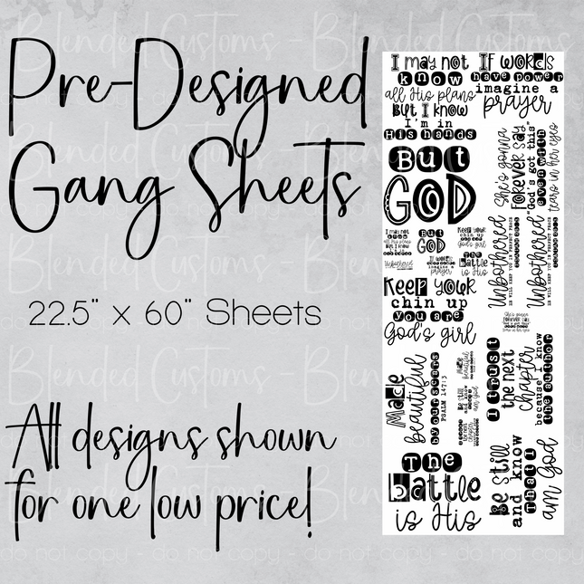 Faith Pre-Made Gang Sheet