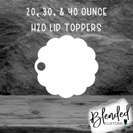 Scalloped Circle Acrylic Sublimation Lid Topper - Set of 10