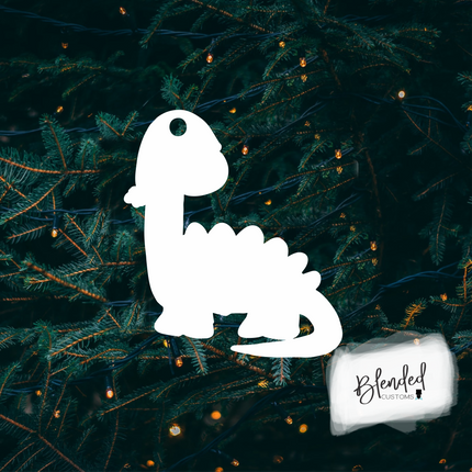 MM Dino Sublimation Christmas Ornament - 10 Pack Special