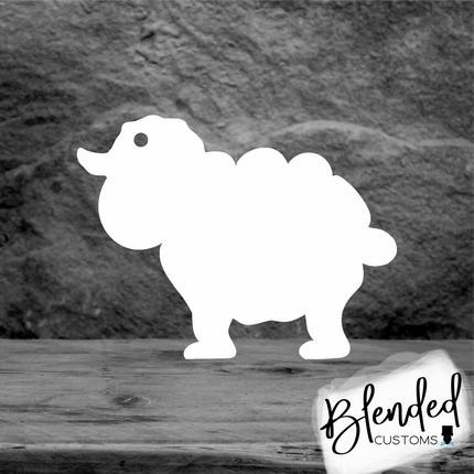 Lamb Basket Tag Sublimation Blank