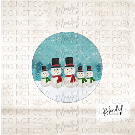 Snowman Family Ornament PNG Download