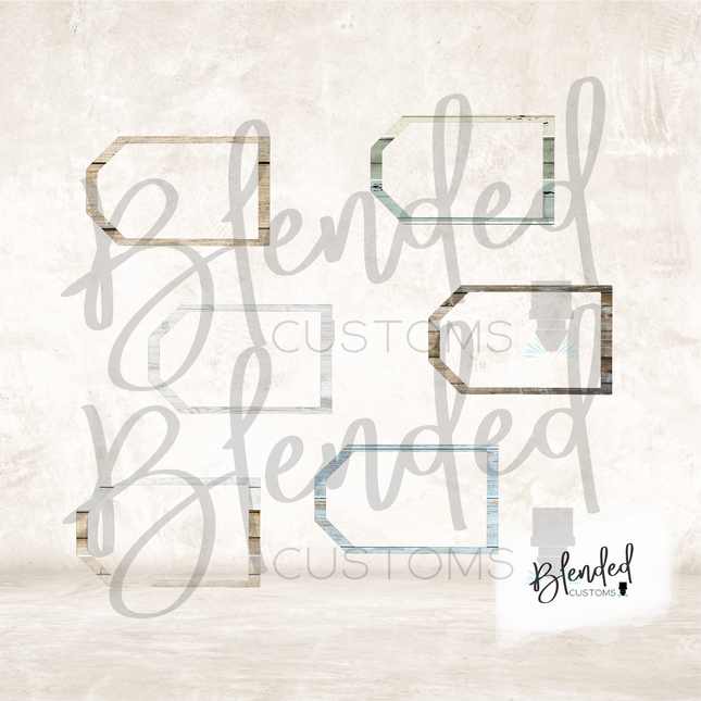 Tag Wooden Frame Ornament PNG Download