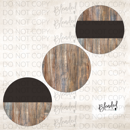Brown Distressed Wooden Round PNG Download - Set of 5
