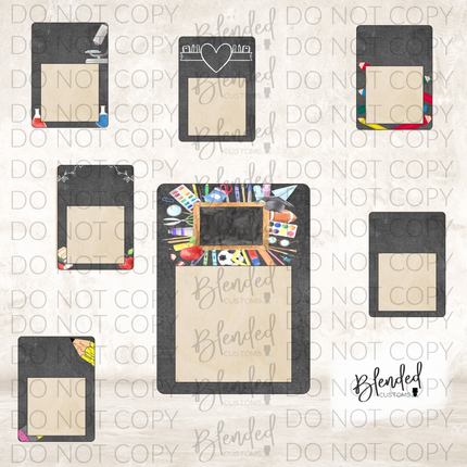 Chalkboard Post It Note Holder PNG Download