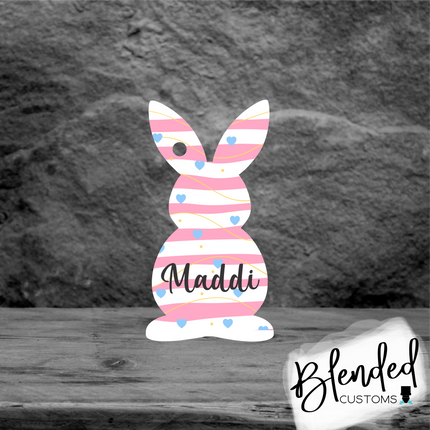 Bunny 3 Easter Basket Tag Sublimation Blank - Set of 10