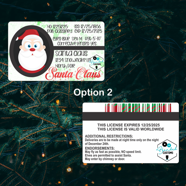 Santa Driver's License PNG Download
