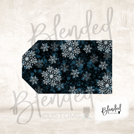 Snowflake Tag Ornament PNG Download