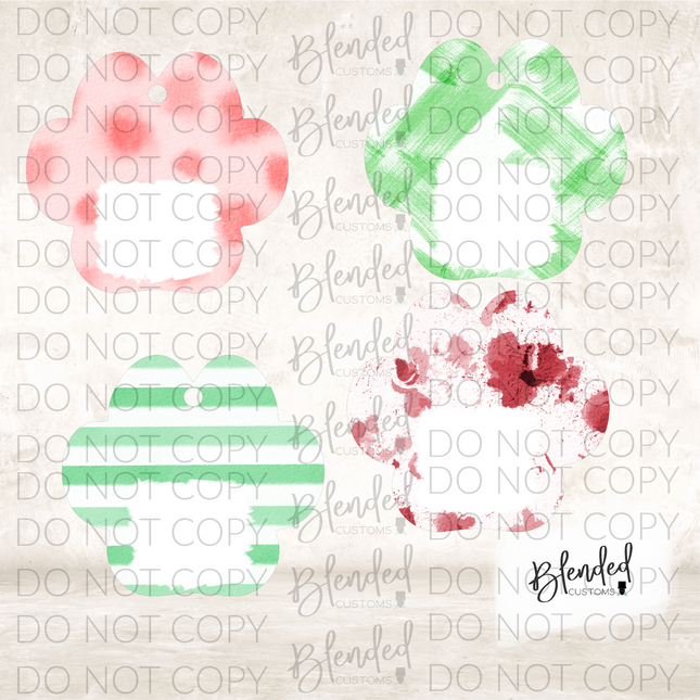 Watercolor Dog Paw Ornament PNG Download